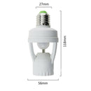 1* E27 Led Light Holder Pir Adapters Infrared Motion Sensor Lamp Bulb