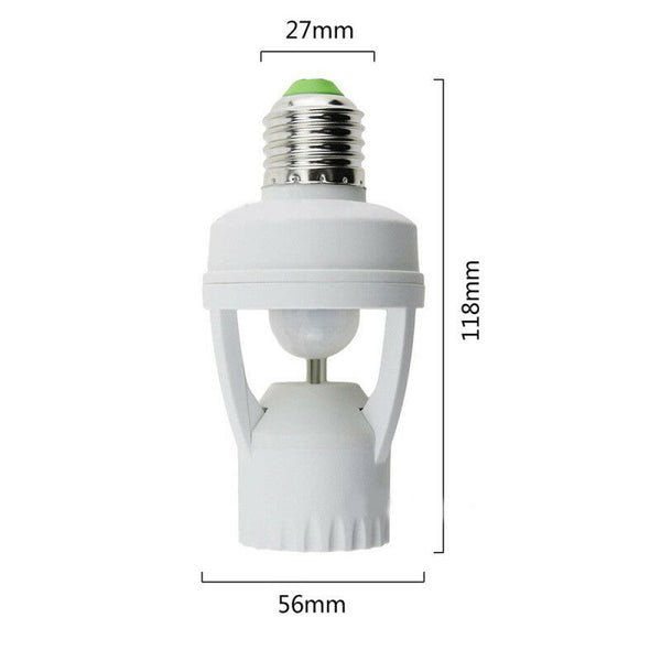 1* E27 Led Light Holder Pir Adapters Infrared Motion Sensor Lamp Bulb