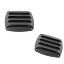 2Pcs Multi Purpose Plastic Louvered Vents Marine 3-1/4'' Tube Air Vent Black