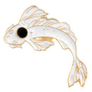 2Pcs Yin-Yang Fish Brooch Badges Enamel Pin Black White Pink Carp Koi BroochK9W5