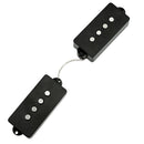 Finest 2x Plastic 4 String Pickups with Coils Black for Precision P Bass