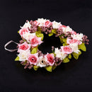 Heart Shaped Artificial Flower Wreath Door Decoration Hanging Wreaths with