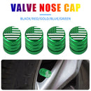 4pcs American Flag Car Tire Valve Stem Caps Air Valve Dust Covers (Green)