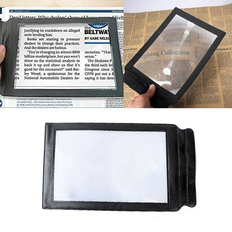 Full Page Magnifier Sheet Big Large Magnifying Glass Reading Book Aid Lens