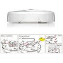 Smart Robot Vacuum Cleaner USB Rechargeable Floor Sweeping Machine (White) A