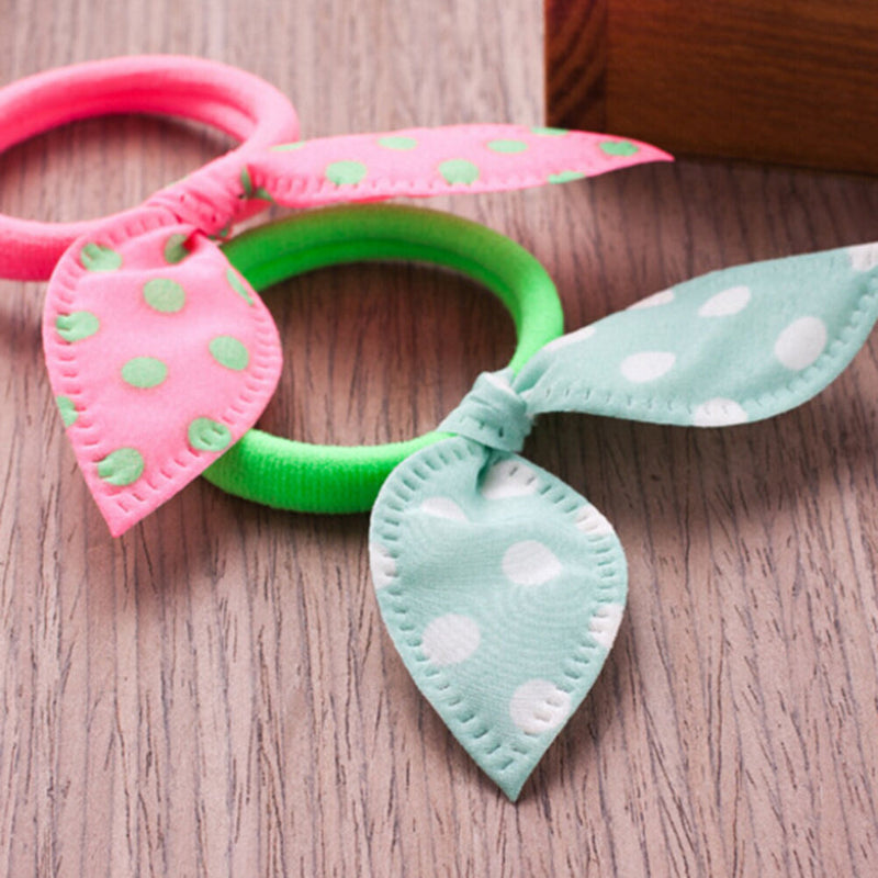 10X Rabbit Ear Hair-Holder Hair Accessories Child Girl Women Rubbers HairBand  Z