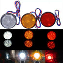 1Pc Car motorcycle red round 24LED brake turn signal stop tail lights reflec F3C