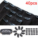40pcs U Shape Steel Snap Clips For Feather Hair Extensions Wigs Weft Feather ME