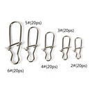 100pcs Nice Fastlock Snap Stainless Steel Fishing Duo-lock Snaps Hooks 2#-6#ã€NM&