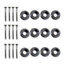 Lovoski Set Of 12 Bass Guitar Neck Mounting Ferrules Bushings W/ Screws 14mm