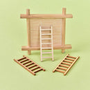 3 pcs Mini Ladder Wood Craft Micro Landscape Ornament Fairy Garden Miniatu%!