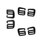 6 Pcs 1'' G Hook Outdoor Webbing Buckle Luggage Sack Strap Belt 25mm Black