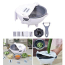 6 IN 1 Slicer Vegetable Fruit Cutter Drain Basket Crusher Grater Chopper Peelers