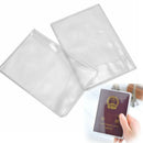 2x Transparent Plastic Travel Passport Case Holder Protect Cover ID Card  VWW