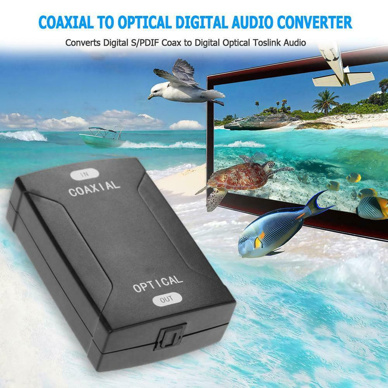 EU Coaxial RCA to Optical ToSlink SPDIF Digital Audio Signal Converter Adapter