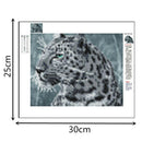 Black White Leopard 5D Animal Diamond Embroidery Full Round Drill Diy Diamo