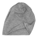 Men Women Beanie Solid Color Hip-hop Slouch Unisex Knitted Cap Hat Light Gr