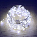 20 M 200 LEDs Always Bright Trumpet Solar Copper Light String Courtyard Lamp