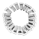 20x Metal Holder Insert Pacifier Suspender Clips Duckbilled Shape Clamp 15mm