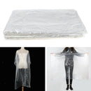 100x Disposable Hair Cutting Cape Gown Barber Capes w/ 4x No Bend Hair Clips