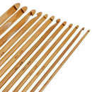 12 Size Bamboo Handle Crochet Hook Knit Weave Yarn Craft Knitting Needles Set