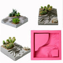 DIY Succulent Practical Square Shape Terraced Field Craft Concrete Silicone Home