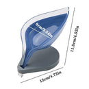 Creative Leaf Soap Box Suction Cup Drain Holder Case Bathroom Dish Brush Rack