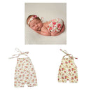 2Pcs Baby Girl Boy Romper Flower Print Photo Costume Photography Prop Outfit