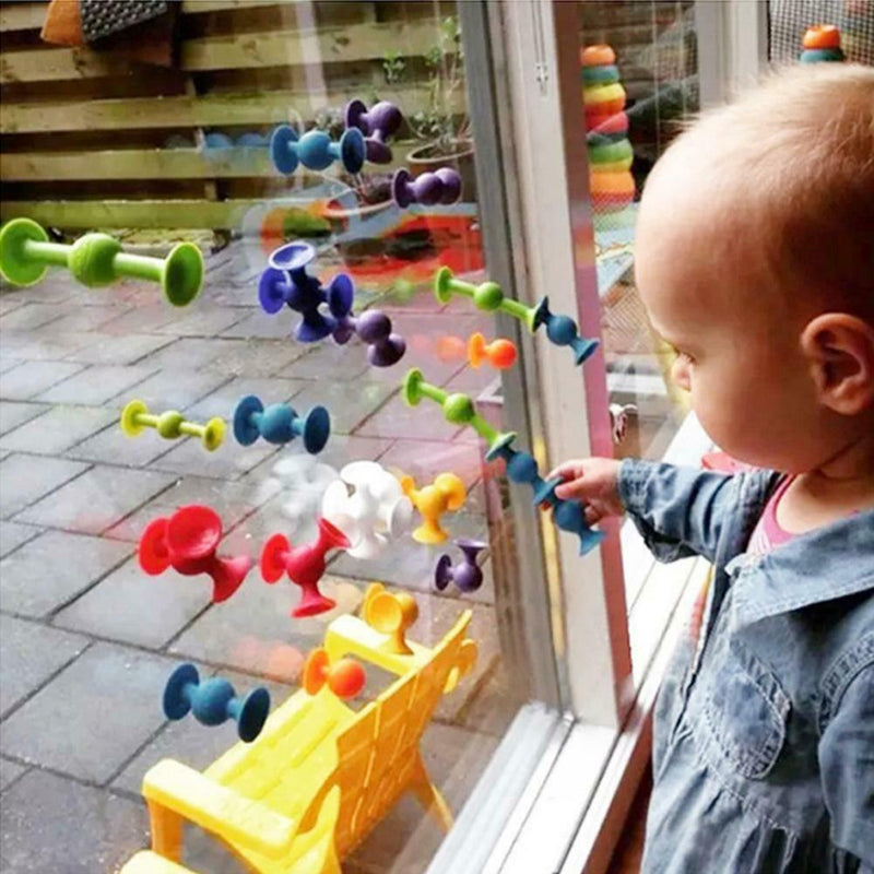 Building Blocks Assembled Sucker Suction Cup Funny Construction To