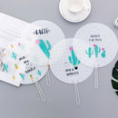 Hand Fan Cute Travel Fan Unicorns cactus cat Shape Cloth Fan Japanese Style ME