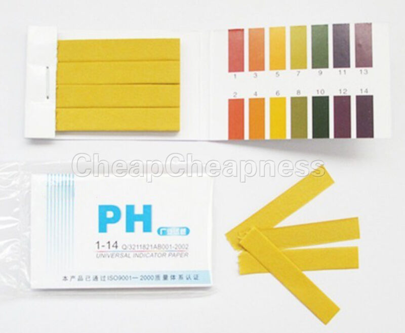 800X PH Indicator Test Strips 1-14 Laboratory Paper Litmus Tester Urine^Saliv BX