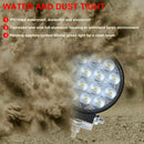 Round 42W 14 LED Work Light Car Light Bright Beam Off-Road Flood Waterproof  Ew