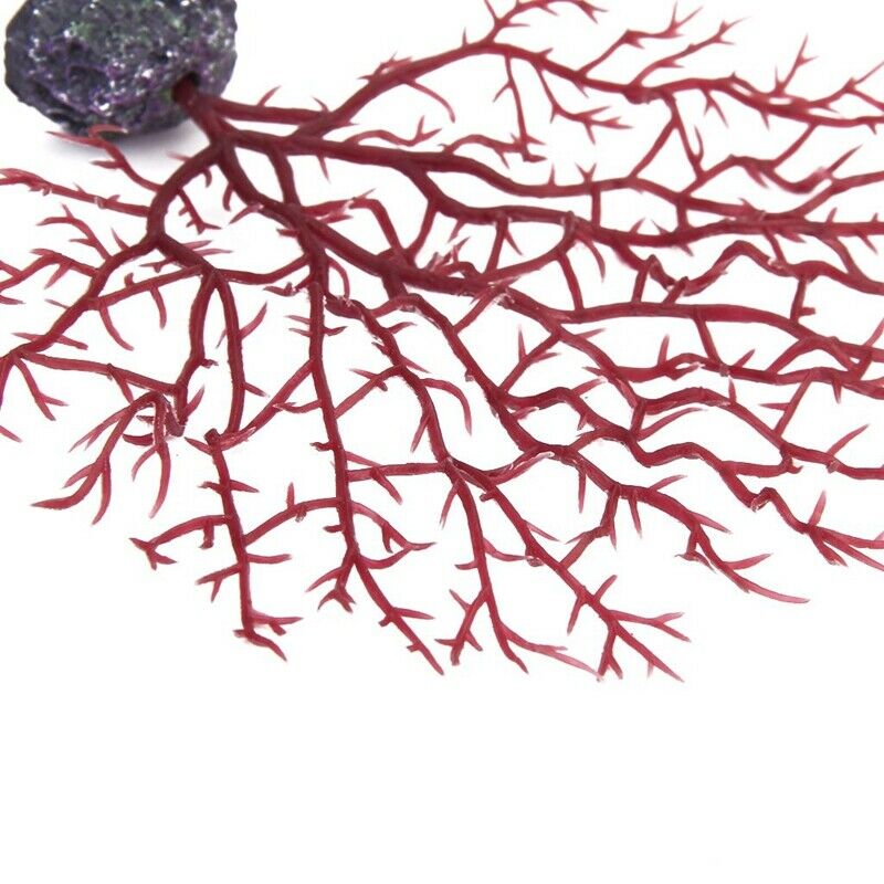Aquarium Artificial Red Coral Underwater Plants Ornament Decorating Z8N7