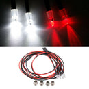 2 Set Headlights 3mm for 1/5 1/8 1/10 1/12 1/16 RC Car Truck 4 LED Light Kit