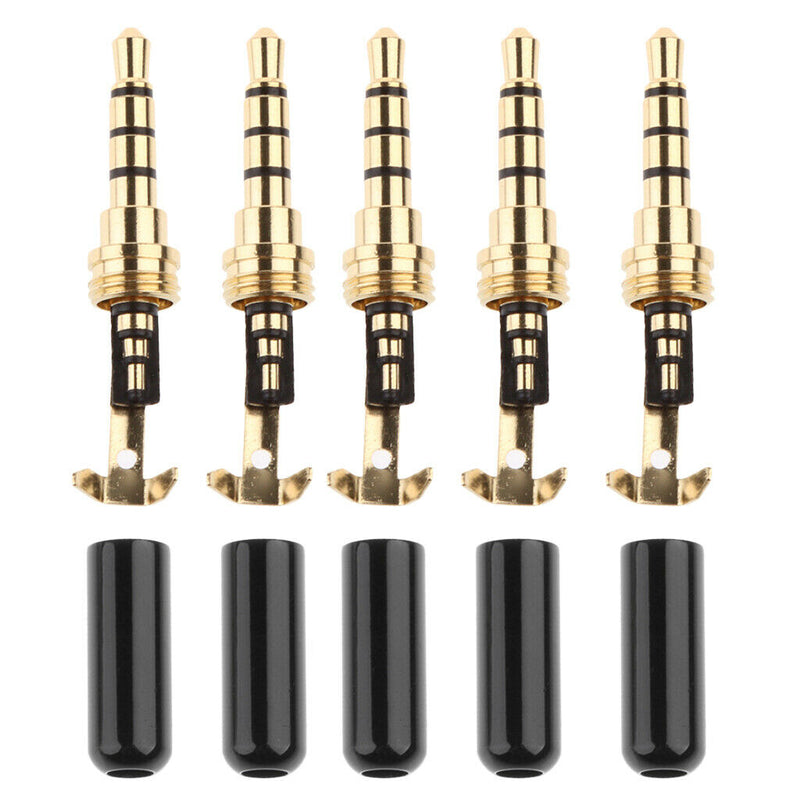 5X 3.5mm Male Stereo Audio AUX Adapter Plug Jack Adapter Repair for Earphone
