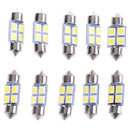 10Pcs 5050 31mm 4smd led white light car interior dome festoon bulbs DC12v BX