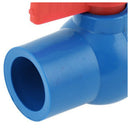 25mm Inner Dia Red Control Lever PVC Ball Valve Quick Adapter Blue D4T6