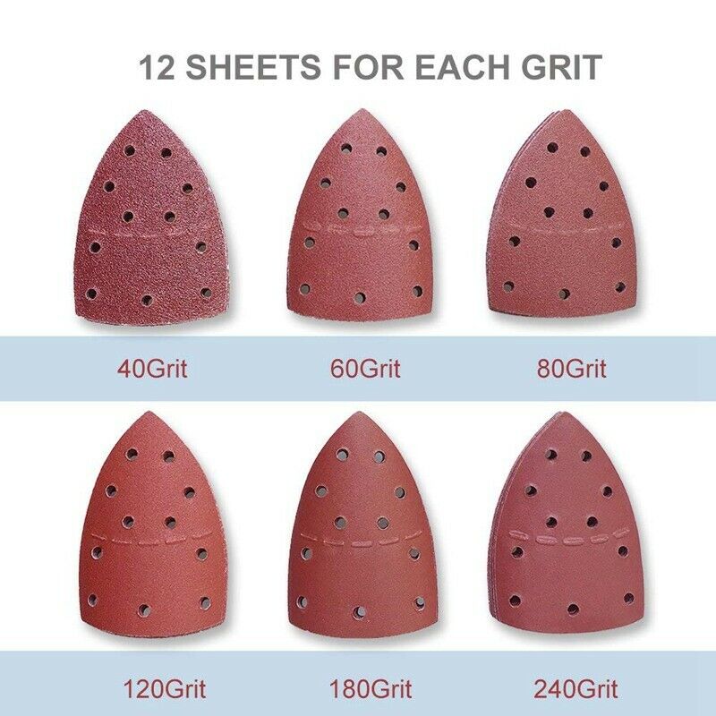 72 pieces of reddish brown sandpaper S4W8