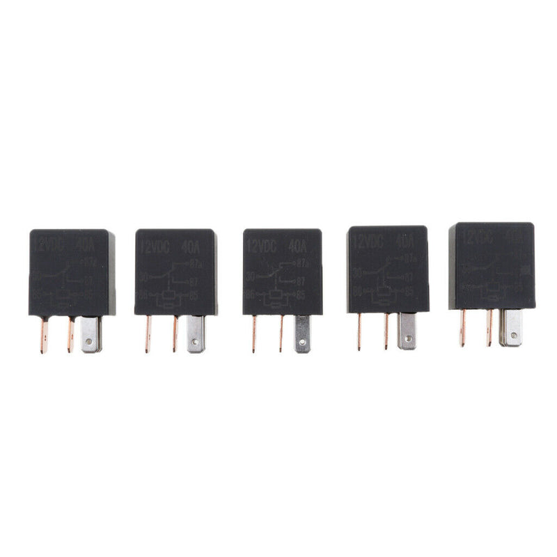 5 Pieces Micro 30A 5-Pin IP67 Automotive Changeover Relay for Car Bike Boat