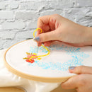 30 X 30cm DIY Flowers Embroidery Kit Needlework Cross Stitch Handwork Craft