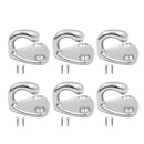 6 Pieces Coat Hook Single Robe Cast Made from Marine Stainless Steel