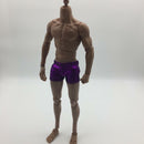 1/6 Scale Male Artificial Leather Shorts Purple & Golden for 12'' Hot Toys