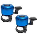 2x Metal Bike Bells Safety Cycling Handlebar Sound Alarm Horn Ring (Blue)