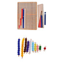 Addition & Subtraction Board Montessori Maths Teaching Aids +10Pcs Beads Bar