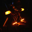 Waterproof Motorcycle Fork Turn Signals Indicator Blink Light Amber LED Strips Z