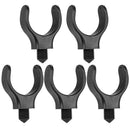 5pcs M3/8in Black Nylon Plastic Carp Fishing Rod Pole Holder Bracket Heads