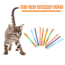 13cm Cat Teaser Color Spring Pet Flexible Interactive Bouncing Toys Random