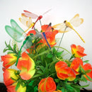 50pcs Beautiful Red Dragonfly Stakes Garden Potted Plant Flower Pot Decor