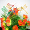 50pcs Beautiful Red Dragonfly Stakes Garden Potted Plant Flower Pot Decor