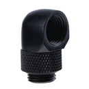 G1/4 Inner Outer Dual Thread 90 Degree Rotary Water Tube Connector(Black)